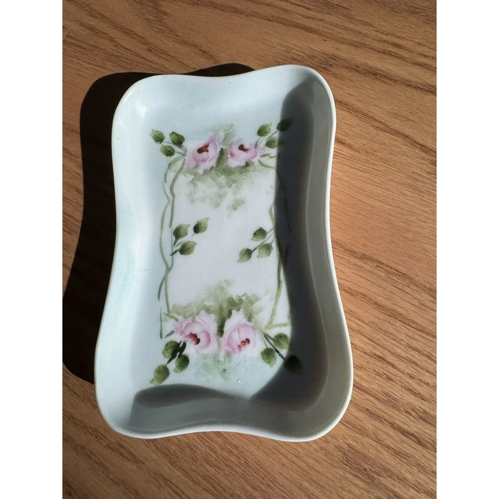 Vintage Heinrich & Co Selb Bavaria Salt‎ & Pepper Shakers W/Tray, Signed J Kach